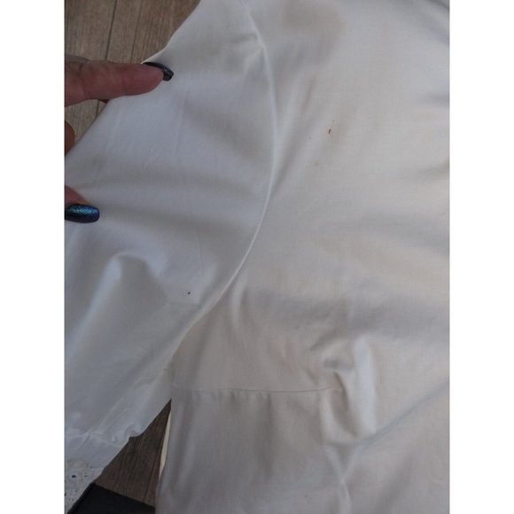 Ted Baker London Frolta 5 Cream Broderie TDF Lace Sleeves Cotton Washable AS IS - Picture 8 of 12